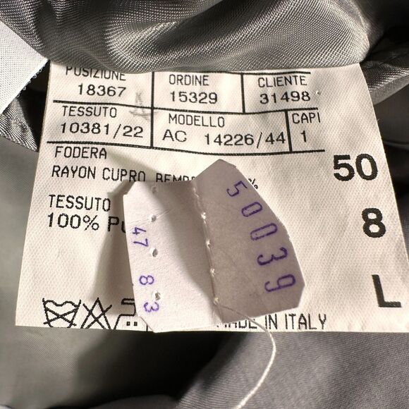 CANALI Made in Italy 40L US Gray Mens Blazer Sport Coat Jacket SUPER120*S Wool - Picture 14 of 16